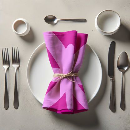 Astérisko in Fucsia and Fucsia Napkin