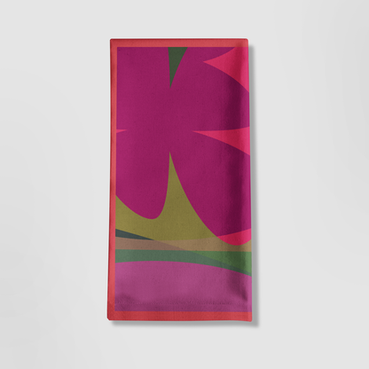 Big Shapes Tea Towel in Pink