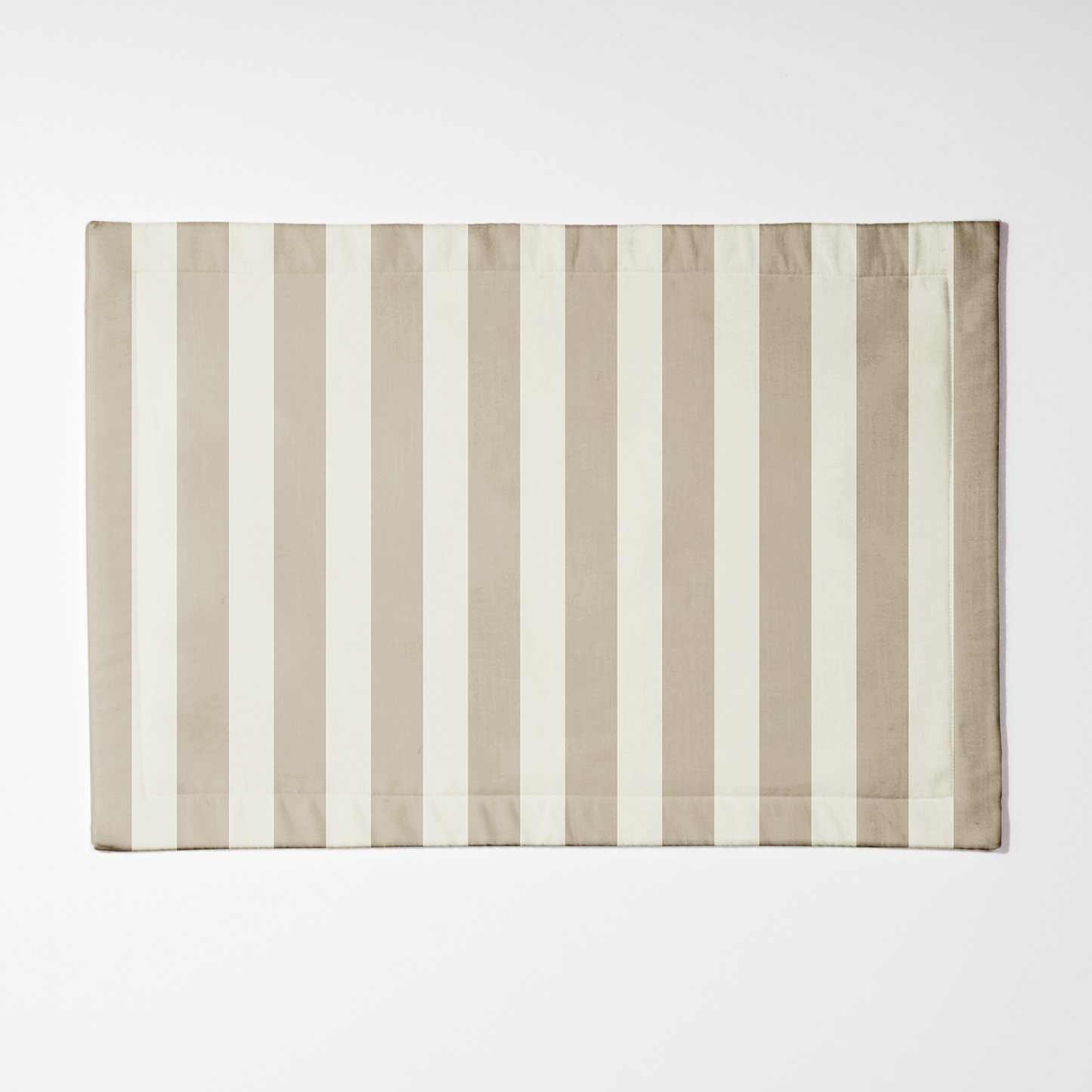 ONE Medium Stripes Placemat - Pebble in Mid Cotton Twill