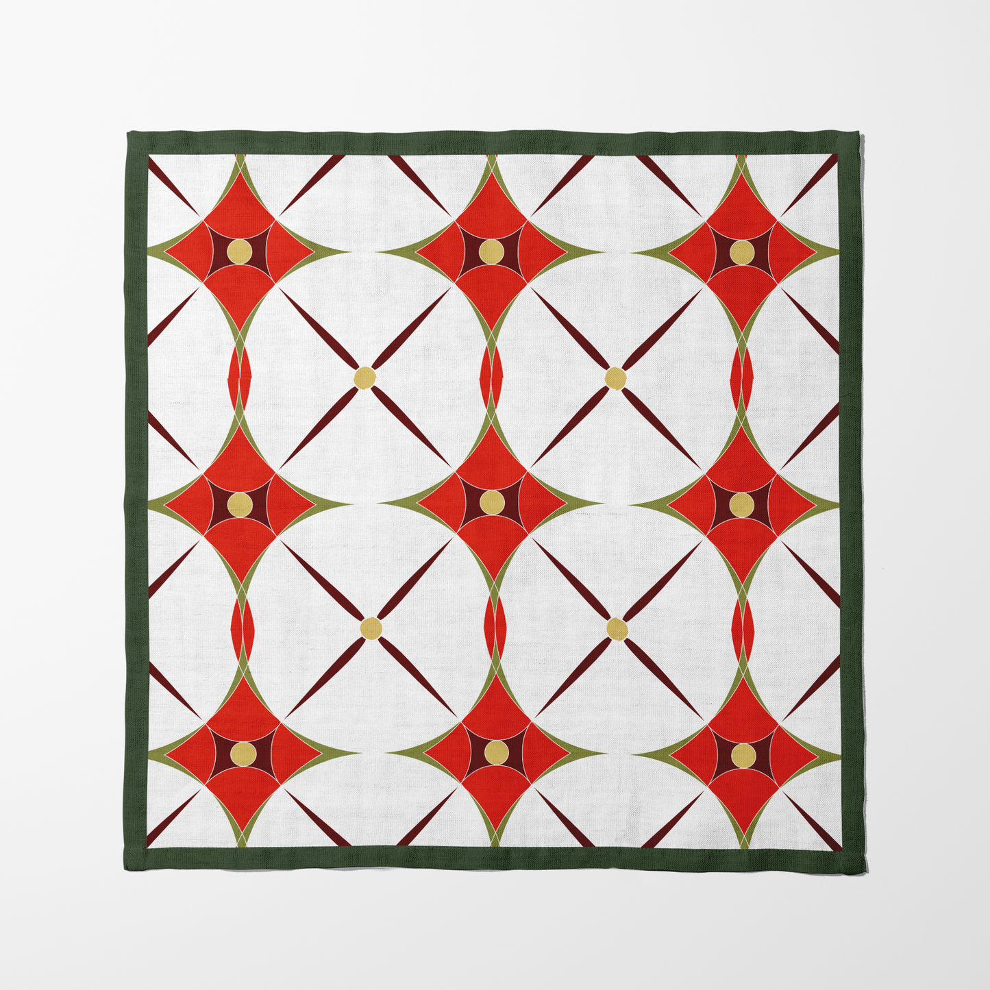 Holiday Abstract Napkin in Red