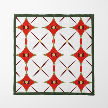 Holiday Abstract Napkin in Red