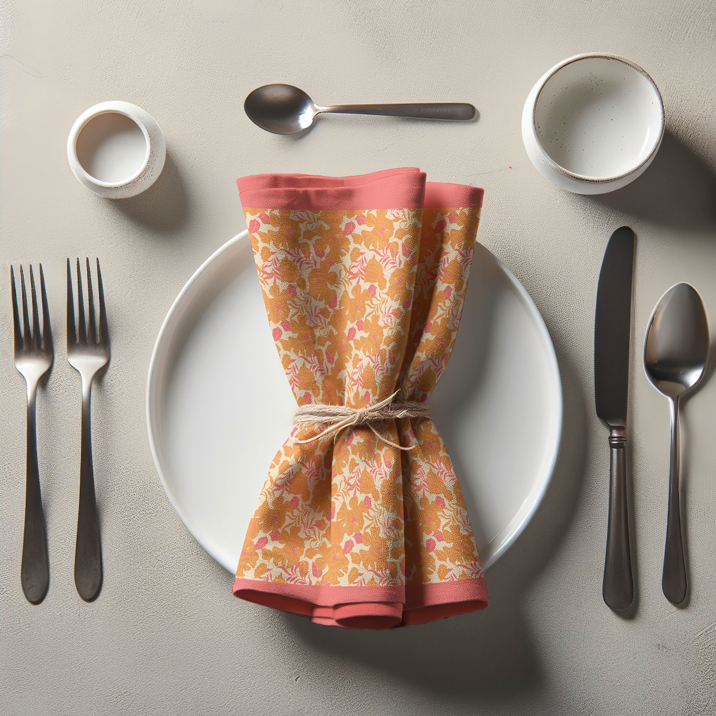 Mini Clementine Peony Napkin