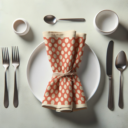 Drifting Dots Napkin in Cream