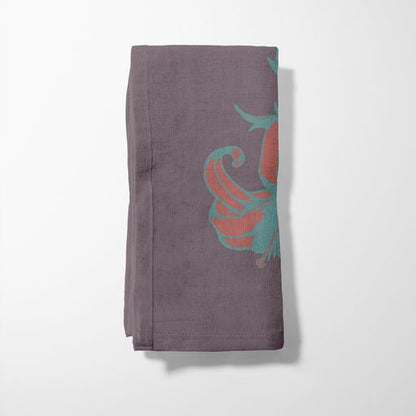 Art Nouveau Flower Napkin in Purple