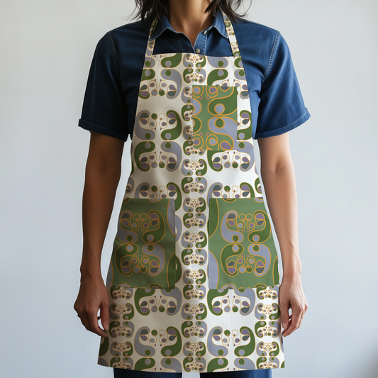 Doodle Full Chef Apron in Organic Cotton Canvas Mid Weight