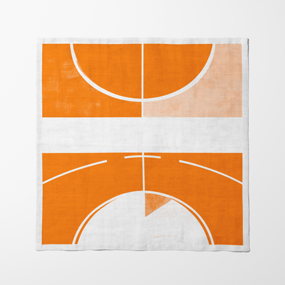 White and Orange Napkin