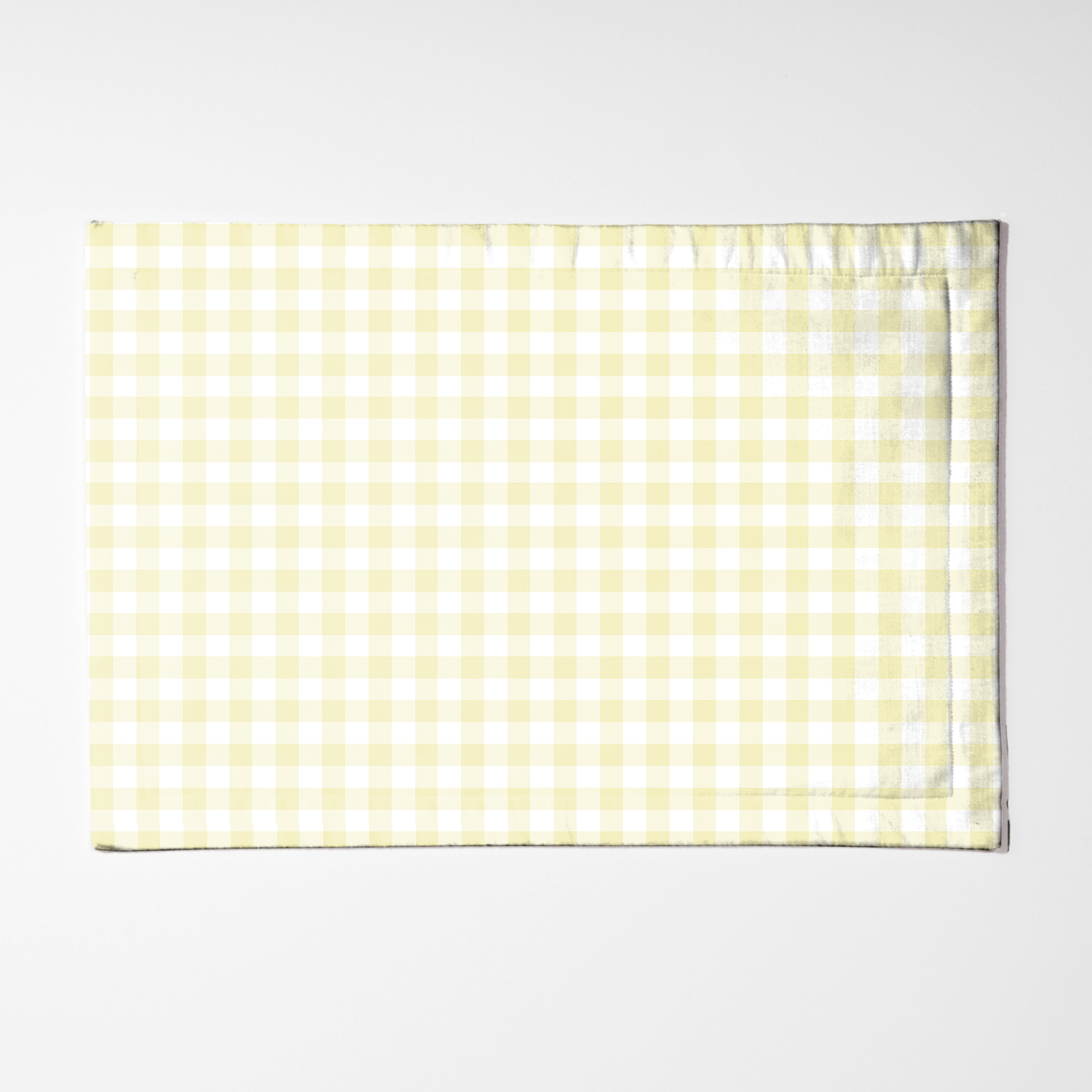 ONE Mini Gingham Placemat in Pastel Yellow in Mid Weight Cotton Twill