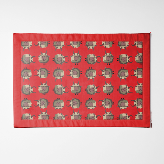 Krampus Placemat in Light Red