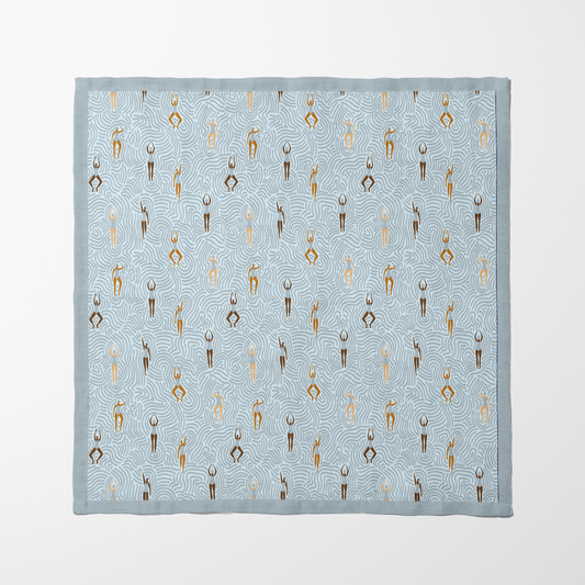 Swimmers in Summer in Ice Napkin in Lightweight Linen