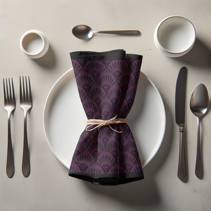 Merlot Art Deco Napkin