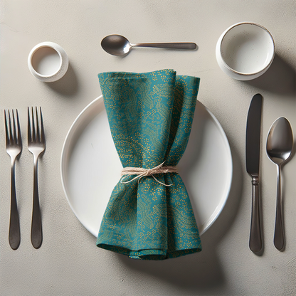 Palmiche Paradise in Blue Napkin