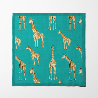 Napkin - Giraffes in teal