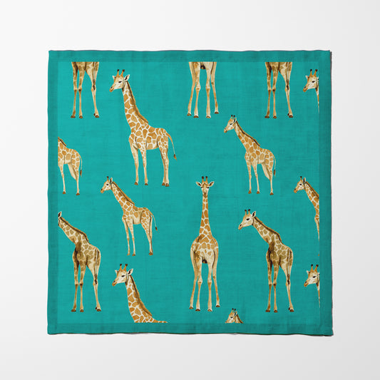 Napkin - Giraffes in teal