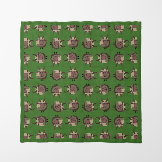 Krampus Napkin in Light Green