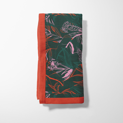 Camouflage Palms Napkin in Organic Cotton Voile
