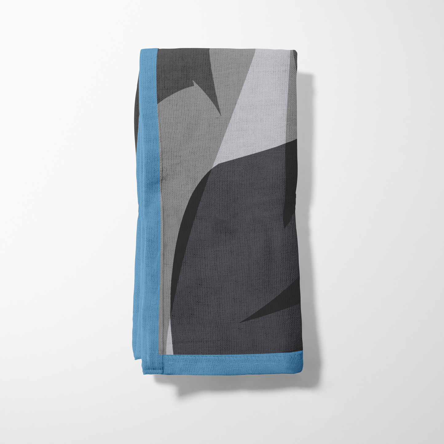 Gray with Layers Napkin in Blue