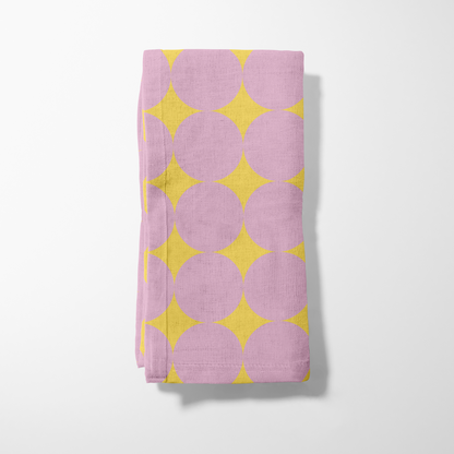 Spots and Dots Napkin - Muted Pink in Organic Cotton Voile