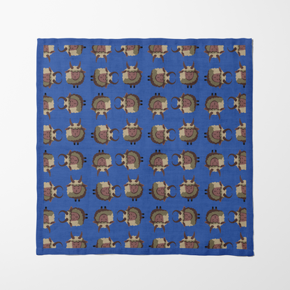 Krampus Napkin in Dark Blue