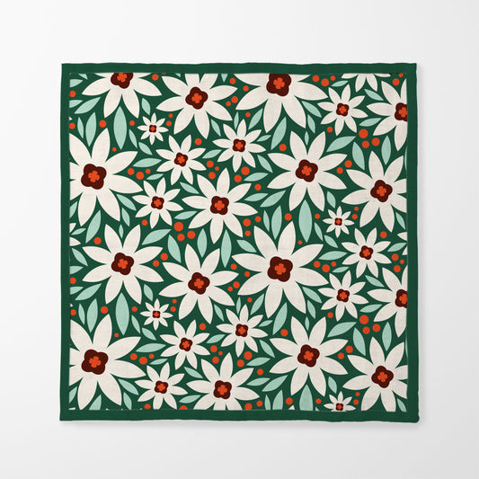 Holiday Flowers - Lightweight Linen
