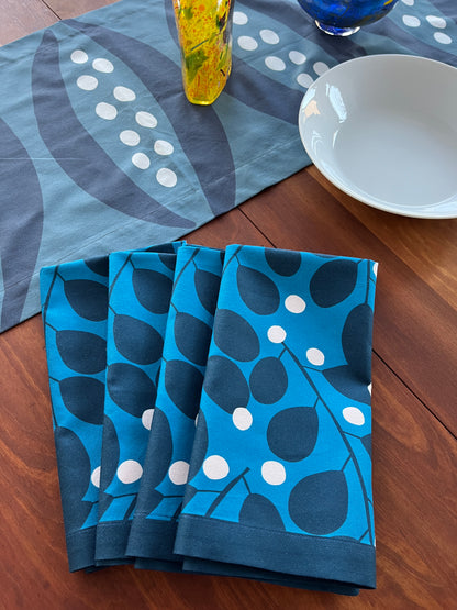 Branches + Dots Napkin - Oxford Cotton in Blue