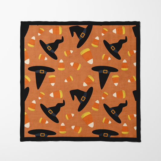 Trick or Treat Napkin in Pumpkin in Organic Cotton Voile