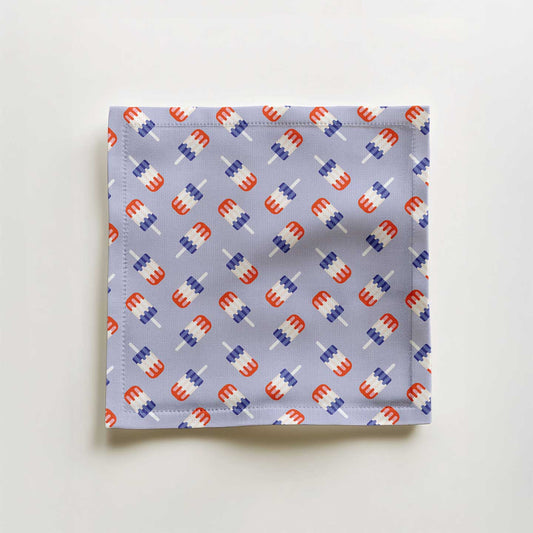Bomb Pop Cocktail Napkin in Lightweight Linen