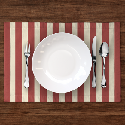 ONE Medium Stripes Placemat - Racer in Mid Cotton Twill