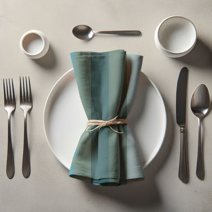 Sweets & Sour Napkin in Green in Organic Cotton Voile