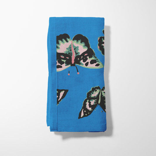 Sweet Butterflies Napkin in Cerulean