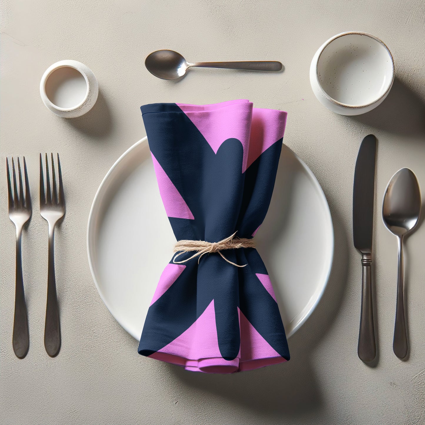 Astérisko in Pink and Navy Napkin