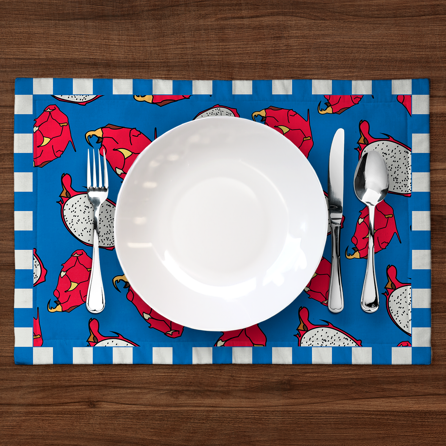 Dragon Fruit in Blue Placemat