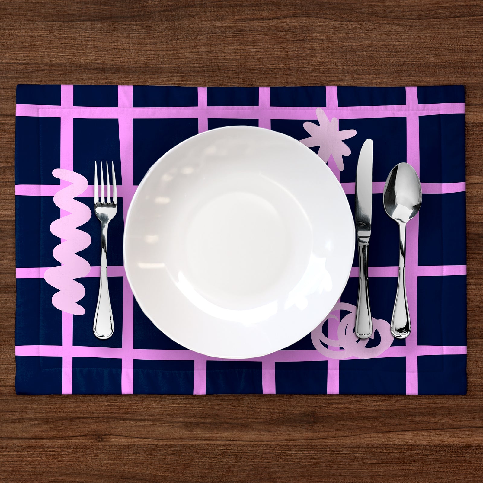 Estrúk in Navy and Pink Placemat