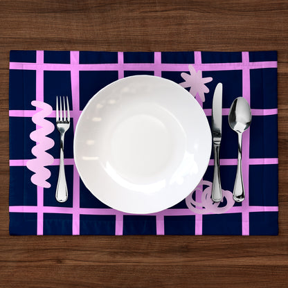 Estrúk in Navy and Pink Placemat