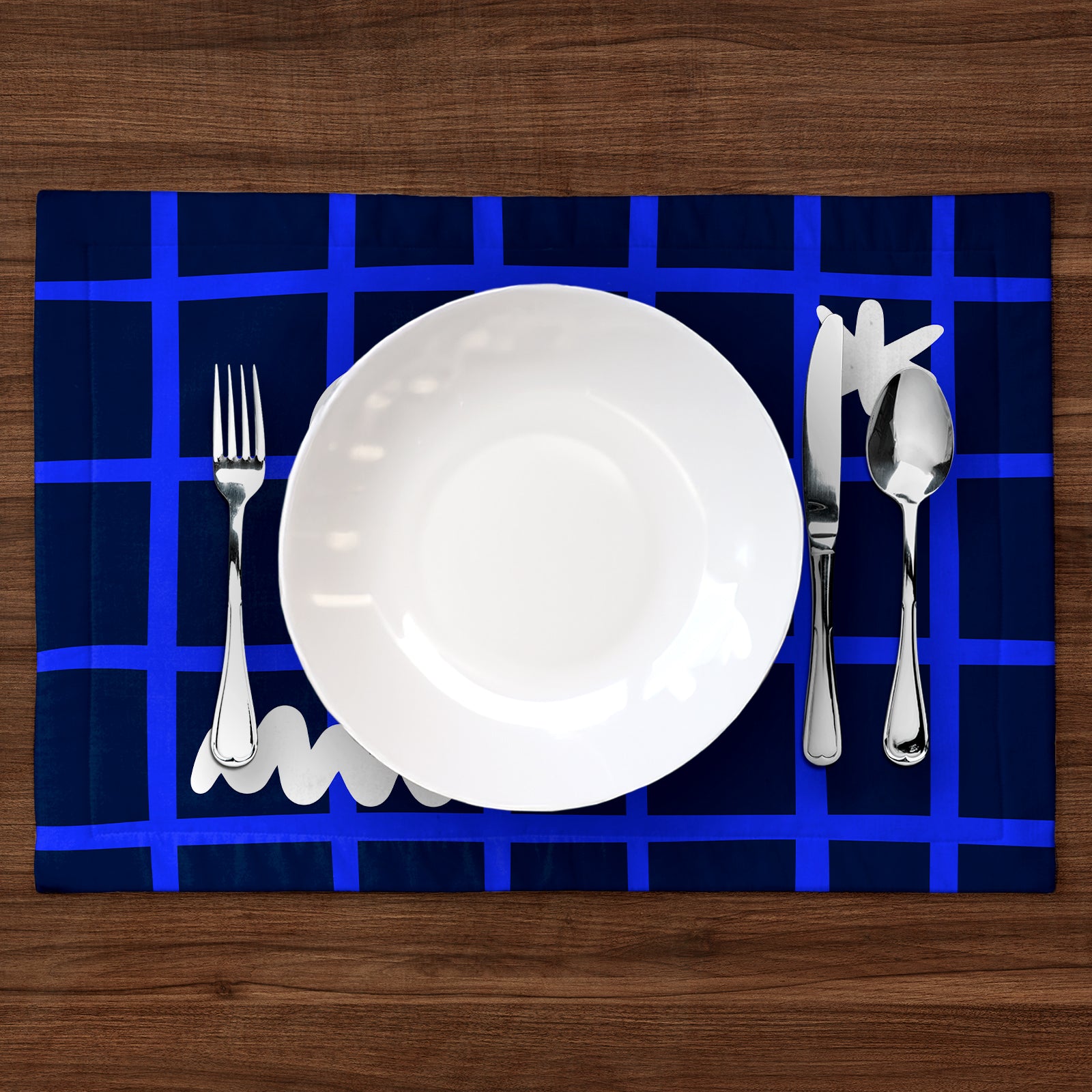 Estrúk in Navy and Blue Placemat