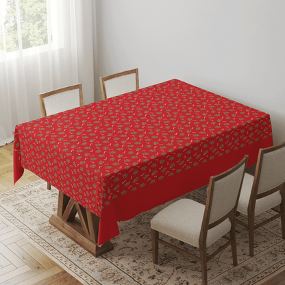 Red Gingerbread Dudes Tablecloth