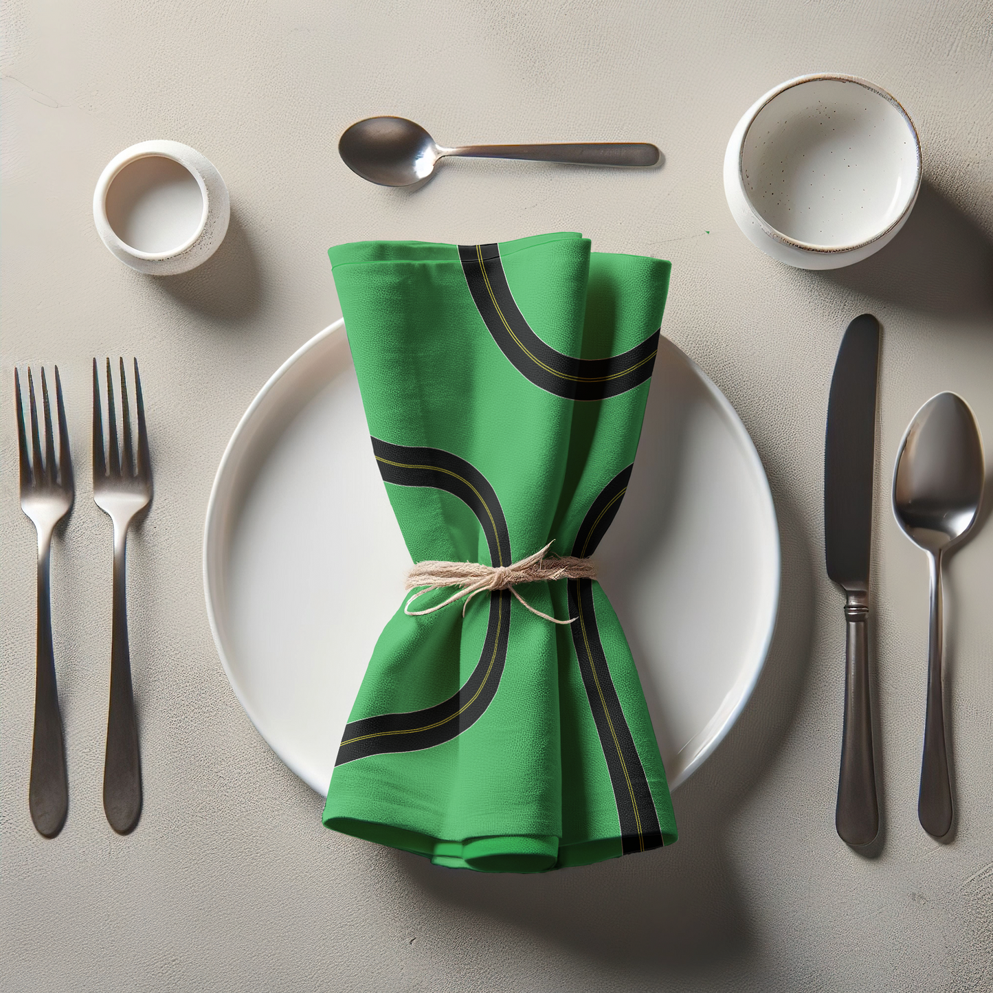 Twisty Roads Napkin - Lightweight Linen