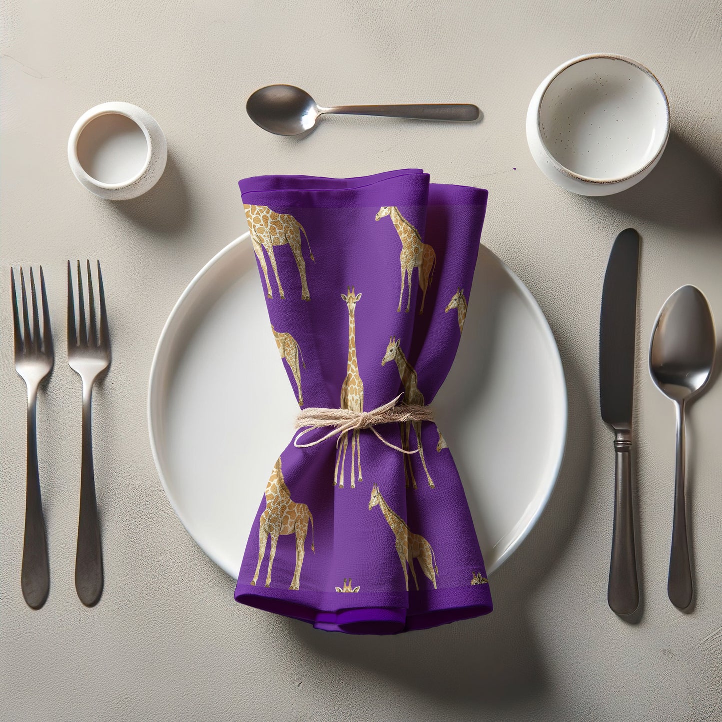 Napkin - Giraffes in purple