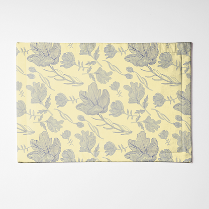 Summer Flowers Placemat in Light Yellow