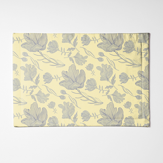 Summer Flowers Placemat in Light Yellow
