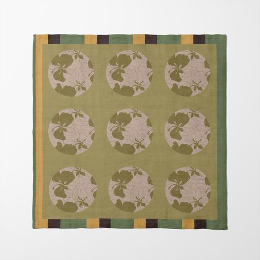 Cayena Dots Napkin in Green in Organic Cotton Voile