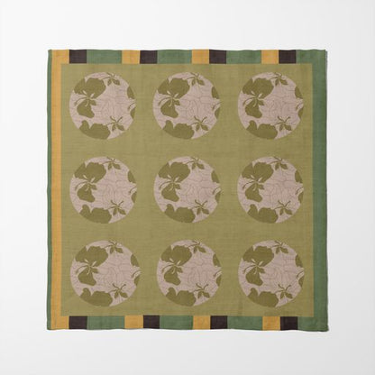 Cayena Dots Napkin in Green in Lightweight Linen