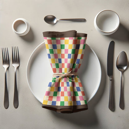 90s Checkered Napkin