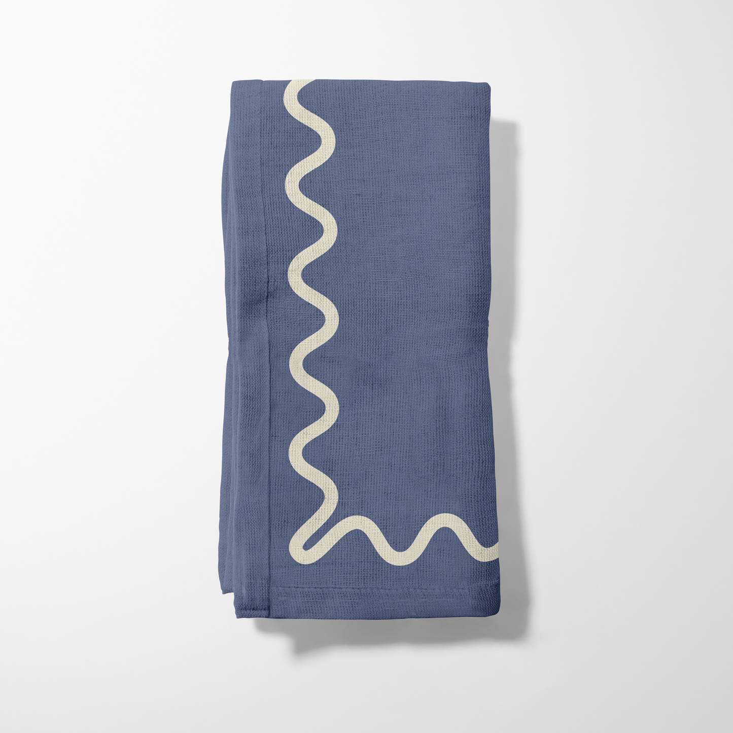 ONE Squiggle Edge Napkin - Boat in Lightweight Linen