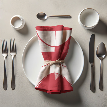 Rocket Red and White Napkin