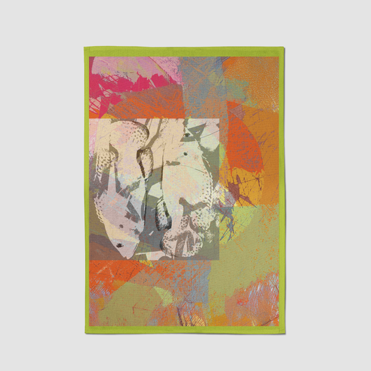 Two Fish Green Tea Towel
