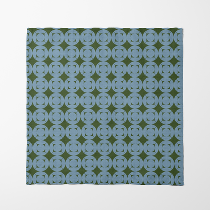 Picnic in the woods Napkin - Pale Blue Green in Organic Cotton Voile