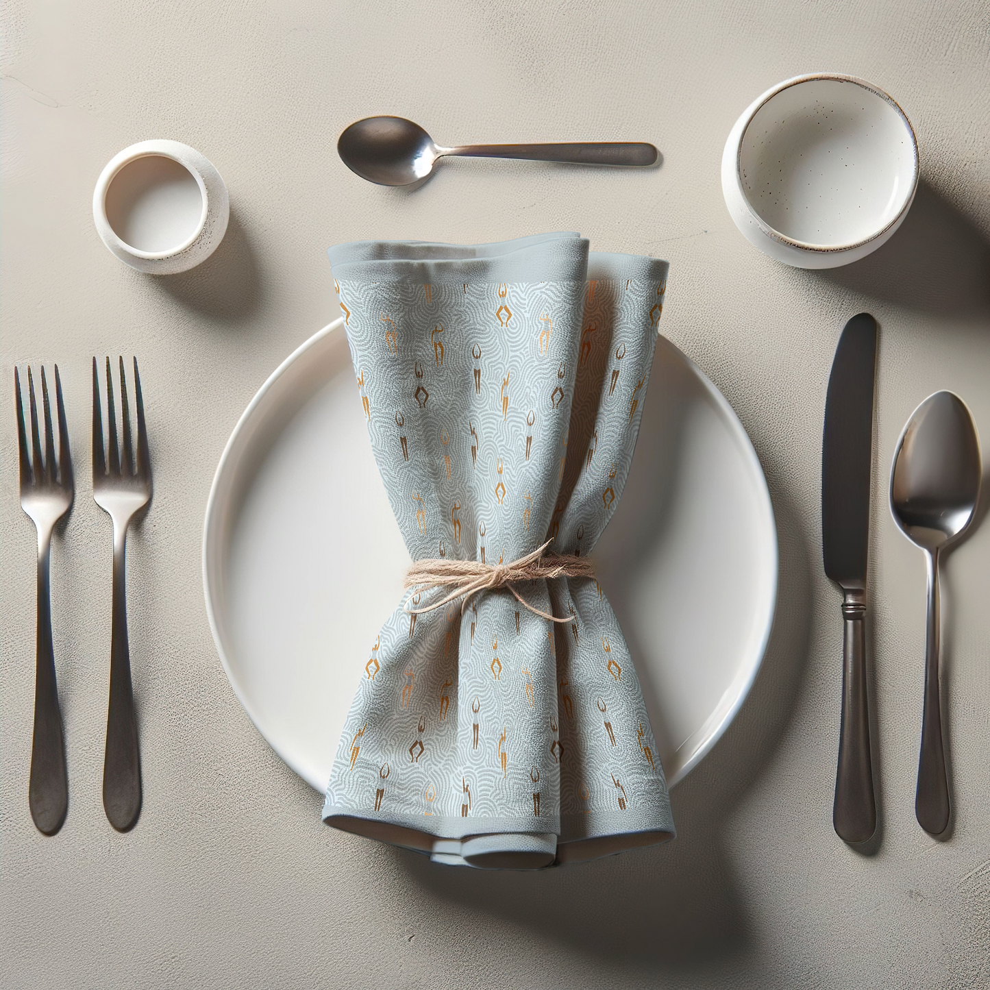 Swimmers in Summer in Ice Napkin in Lightweight Linen