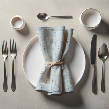 Swimmers in Summer in Ice Napkin in Lightweight Linen