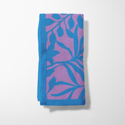 Figi Floral Napkin in Cerulean Mauve