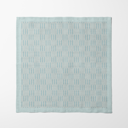 Checkered Stripes Napkin in Blue